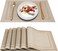 DACHUI Placemats Set of 6, Linen Look Woven Place Mats, Water Resistant, Heat Resistant, Washable, Durable Table Mats (Beige)