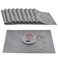 Homejoy Place Mats Set of 8 &acirc;&euro;&ldquo; Rectangle Rectangular Waterproof Fabric Polyester Cloth Washable Wipeable Heat Resistant Placemats for Kitchen Dining Dinner Table Indoor 13 X 19 Inch Grey