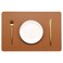 Wipeable Placemats Leather Table Mats Waterproof Heat-Resistant Easy to Clean for Dining Table Set Kitchen Table (6, Brown)