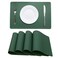 Faux Leather Placemats HeloHo Green Table Place Mats Set of 4 Waterproof Oilproof Heat Stain Resistant Washable Wipeable Placemat for Kitchen Dining Table Decoration Indoor Outdoor