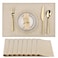 SLKQG Beige Cloth Placemats Set of 8 - Double Thickened Easy to Clean Linen Style Fabric Placemats - Machine Washable Placemats - Heat Resistant Non-Slip Table Mats (Beige, 8)