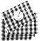 Nobildonna 18"x13" Plaid Checkered Placemats,Black &amp; White Checker, Quality Thin and Durable Placemats for Dining Table Set of 4 (Black &amp; White)