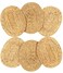 DAJAMAI Oval Woven Placemats Set of 6, Natural Water Hyacinth Charger Plates Non-Slip Weave Placemats Farmhouse Straw Braided Rattan Tablemats, Oval Wicker Place Mats for Dining Table