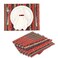 Bohemian Style Placemats Set of 6 Washable Table Mats Set 16x12 Inch Cotton and Linen Material Placemats Red