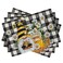 Seliem Spring Bee Gnome Daisy Placemats Set of 4, Honey Black White Buffalo Check Plaid Dining Table Place Mats, Summer Seasonal Farmhouse Kitchen Decor Home Decoration 12 x 18 Inch