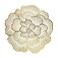 fanquare Rose-Shaped Placemats 15" Metallic Round Table Mats Set of 6 Silver Heat Resistant Table Placemats Waterproof Non-Slip Kitchen Mats for Home Dining Wedding