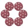 Christmas White Snowflake Round Placemats Set of 6 for Dining Table Heat Insulation Non-Slip Washable Place mats