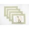 Solino Home Linen Placemats Set of 4 &acirc;&euro;&ldquo; 100% Pure Linen Fabric Sage Green and White Placemats 19" L x 14" W Inch &acirc;&euro;&ldquo; Washable Cloth Placemats for Spring, Winter &acirc;&euro;&ldquo; Contempo