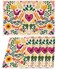 Sunwer Mexican Fiesta Placemats Set of 4 Mexico Floral Dia De Los Muertos Decoration Cinco De Mayo Party Decor for Home Kitchen Dining Table Supply (12" x 18")