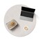 CENNBIE 30/24/20/18 Inches Round Table Mat - Cork Leather Placemats - Suitable as Side Dining Coffee Table Cover (Cream)