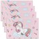 Pink Unicorn Table Mats Placemat Set Cute Unicorn Placemats Set of 4 Kids Magical Unicorn Fairy 12"x18