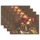 visesunny Flower Grape and Wine Placemat Table Mat Desktop Decoration Placemats Set of 6 Non Slip Stain Heat Resistant for Dining Home Kitchen Indoor 12x18 in