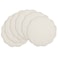 BALAPET Quilted Placemats Set of 6, 100% Cotton 14" Table Mats Farmhouse Style, Reversible Round Tabletop with Scalloped Edges for Kitchen Dinner Party Holidays, Natural, Machine Washable