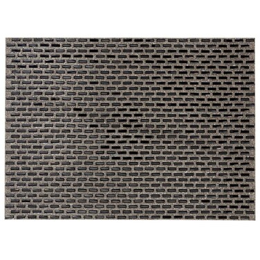Park Avenue Placemat, Rectangular Glass Stone Pattern with Sparkling Rhinestones, for Formal Dining Table Settings, Events, Weddings, Black, 13x18, Sold Individually