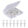 120-Pack Push Pins for Bulletin Board, Thumb Tacks with Clear Plastic Tip and Steel Tip, Portable and Durable Wall Tacks Suitable for Cork Board, Office and Daily Life