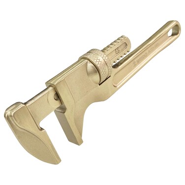 WEDO Non-Sparking Pipe Wrench, Spark-free Safety Monkey Wrench, Aluminum Bronze,DIN Standard, BAM &amp; FM Certificate&iuml;&frac14;&OElig;9.4'',240mm*45mm
