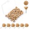 Gueevin 100 Pcs Wooden Push Pins Decorative Wood Thumb Tacks Map Tacks for Wall Hanging Bulletin Boards, Cork Boards, Foam Boards, Map Photos Calendar and Home Office Supplies with Box(Natural Wood)