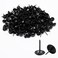 Bivethoi 220 Pcs Black Upholstery Tacks, 1/3 Inch Metal Round Head Thumb Tacks, Upholstery Pins for Furniture, DIY Project (9 x 13mm)