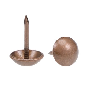 uxcell Upholstery Nails Tacks 11mm Head Dia Retro Round Thumb Push Pins Copper Tone for Furniture Sofa Headboards,60 Pcs