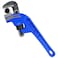 KARRYTON 8 Inch End Pipe Wrench, Adjustable Jaw Opening 1.5"/38mm Heavy Duty Cast Iron offset Handle Plumbing Wrench, Perfect Plumbers Tool