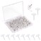 JIMSUMM 150 PCS Push Pins, Standard Plastic Head Steel Point Clear Thumb Tacks for Wall, Clear Plastic Round Head for Bulletin Boards, Fabric Markers, Crafts and Office Organization (Clear)