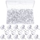 Fainne 200 Pieces Heart Push Pins Cute Heart Thumb Tacks Heart Clear Push Pins for Cork Board Transparent Heart Shaped Thumb Tacks Plastic Push Pins for Posters Office Photo Maps