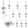 Unlorspy 10 Sets Magnetic Push Pins Magnet Thumb Tacks Plastic Head Steel Pin to Hang Map, Photo, Poster for Walls Bulletin Boards