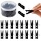 50 Count Push Pin Clips for Bulletin Board, Wooden Push Pins with Clips Cubicle Clips Panel Wall Clip Cubicle Accessories for Fabric Panels Cork Board Offices Homes Projects