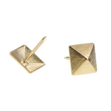 uxcell Upholstery Nails Tacks 12mm Square Head Antique Furniture Nails Pins Gold Tone 40 Pcs