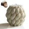 Hyznengu Knot Ball Candle - White Large Handmade Pillar Scented Soy Wax Candles&iuml;&frac14;&OElig;Elegant Aesthetic Candle for Women&iuml;&frac14;&OElig;Housewarming Presents&iuml;&frac14;&OElig;Home Room Shelf Coffee Table Decorative Idea Candles