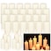 MTLEE 36 Pcs Pillar Candles Bulk Unscented Candle Set 38 Hour Long Burning Candles Dripless Clean Burning Dinner Candle for Emergency Wedding Spa Party (Beige,4 Sizes)