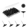 AIEX Pack of 100 Transparent Push Pins Plastic Flat Push Pins with Steel Tip for Cork Board Wall Display (Black)