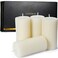 JONERAY 4pcs Beeswax Pillar Candles, 2"x4" Pure Natural Handmade Beeswax Candles, Hand-Rolled Honeycomb Candles for Table Decoration (Ivory)