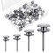 Ferraycle 40 Piece Double Headed Picture Hangers Nails 4 Size Long Thumb Tacks Wall Nails for Hanging Pictures Decorative Nails for Tapestry Picture Photo Decor, 10/20/ 30/ 50lb(Silver)