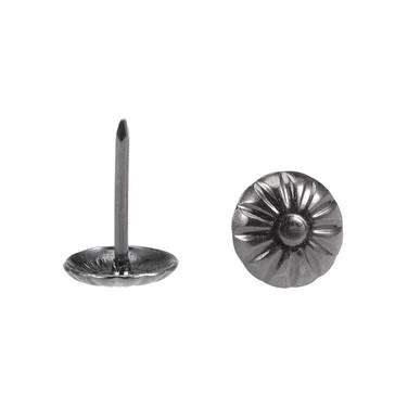 uxcell Upholstery Nails Tacks 7/16-Inch Head Dia Retro Round Thumb Push Pins Black for Furniture Sofa Headboards, 40 Pcs