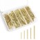 5 Sizes Gold Hardware Nails Assortment Kit, Picture Hanging Nails, Finishing Nails, Wood Nails, Wall Nails for Hanging, Small Nails, 400 PCS