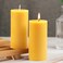 Beeswax Pillar Candles Set of 2,70 Hours Long Burning, 100% Natural Beeswax Candles for Emergency, Bees Wax for Home Deco, Beeswax Candles Bulk for Relax, Smokeless &amp; Dripless
