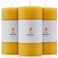 AGLARY 3PCS 3 * 6" Beeswax Pillar Candles, Large Handmade Pure Beeswax Rolled Candles, Unscented &amp; Dripless &amp; Smokeless,Original Color