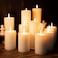 12 Pack Ivory Pillar Candles, Unscented Pillar Candles Bulk, Dripless and Long Clean Burning Pillar Candles, Smokeless Dinner Table Candles Pillar for Wedding, Spa, Halloween, Christmas