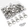 Murtenze Small D Ring Picture Hangers, 50Pcs D Ring Hangers Hardware Set with Nickel Plated Screws - Ideal for Wall Decor, Mirror, and Art Gallery Display