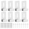 8PCS Mirror Hanging Clips Kit - 1/4 Inch Channel Metal Frameless Mirror Holders Hardware - Heavy Duty Mounting Hangers for Wall, Tile, and Picture Frames(Silver)