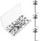 Double Headed Picture Hangers Nails Small Head Hanging Nails Picture Photo Hanging Hook Pins Decorative Nail Hook Hangers for Home Office School &iuml;&frac14;&circ;Silver, 50 Pieces&iuml;&frac14;&permil;