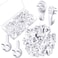 Jetec 50 Pieces Plastic Hardwall Hanger Hooks, Non-Mark Hook, Concrete Hanging Hooks Non-Trace Hanging Kit, Invisible Nail Wall Hooks for Hardware Concrete Walls Picture Frame S/M Size (Basic Style)