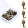 20 Pieces Push Pin Hangers Plant Shape Pin Hook Hanger Zinc Alloy Picture Hanging Hook Pin Bronze Wall Hooks (Lotus)