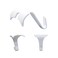 Picture Rail Hooks White - Supports 8 lbs - 10 Pack - Picture Rail Hook for Rail Hanging System