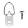 Cyanbone D Ring Picture Hangers with Screws, Small D Hooks for Hanging Frames, Mirrors, Canvas Art, Signs and Paintings (20 Pack)