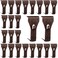 Ripeng 16 Pieces Brick Wall Clips and Hooks for Hanging Outdoors No Drill, Brick Hangers Fit 2-1/4 to 2-3/8 Inch Hooks to Hang Wall Decor, Pictures, Christmas Decorations Hangers (Copper Red)