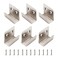 Mounting Bracket Stainless Steel U Brackets 40x35mm Mirror Brackets Hanging Kit Wall Hanger Hardware Fastener Bracket Heavy Duty Tile Bracket Hanger with Screws - 6 Packs (Silver)