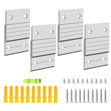 4 Pairs French Cleat Picture Hanger, Luxiv Metal Mounting Bracket for Photo Frames Aluminum Z Hanger, Wall Mount Mirror Bracket Z Bar Hanging Picture Ledges with Screws, Level Tool (2 inches)