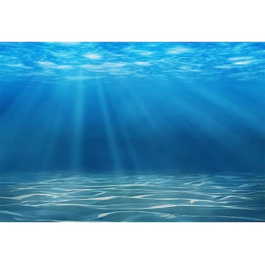Laeacco Underwater World Background 7x5ft Photography Background Undersea Sunlight Deep Blue Water Sun Ray Backdrop Seabed Children Birthday Home Decoration Party Kid Boy Newborn Photo Studio Props